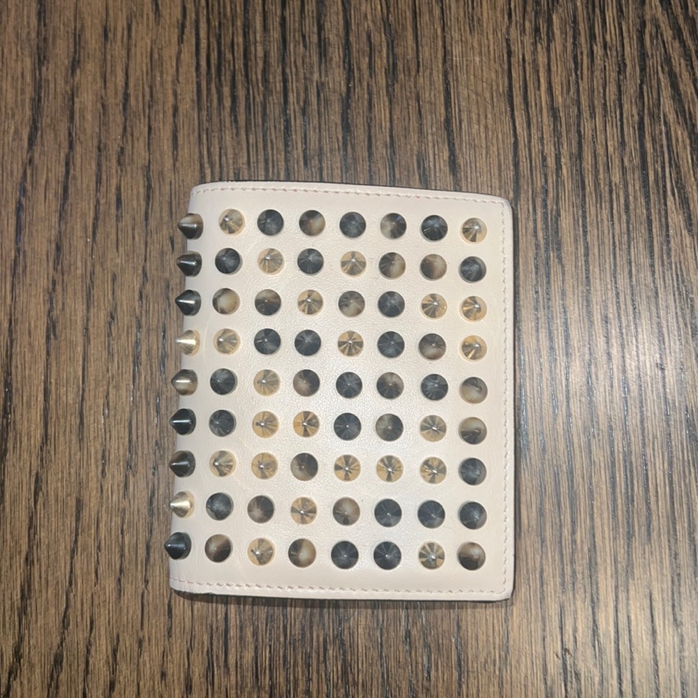 Christian Louboutin Spike wallet. Room for multiple credit cards, cash, change